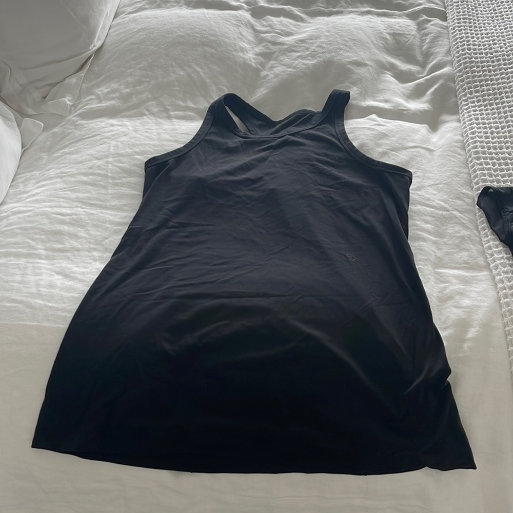 Lululemon align, racerback hip length black tank top